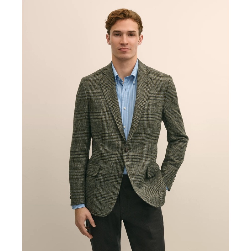 Classic Fit Wool-Cotton Tweed Check 1818 Sport Coat