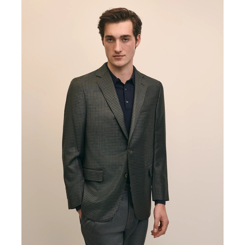 Classic Fit Wool Gingham Sport Coat