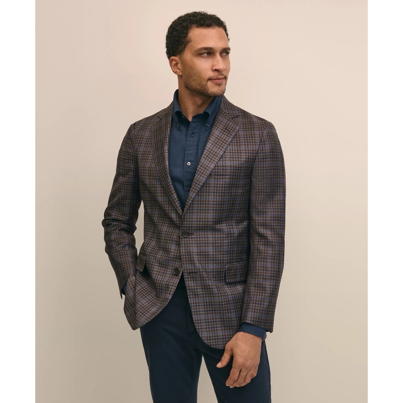 Classic Fit Wool Plaid-Gingham Sport Coat
