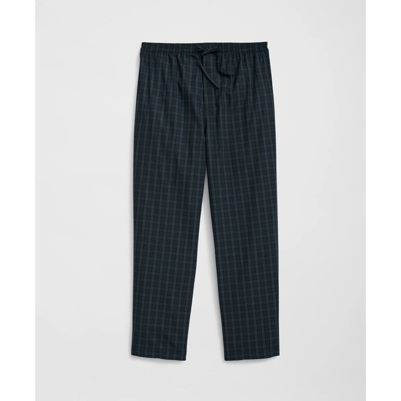 Cotton Broadcloth Black Watch Lounge Pants