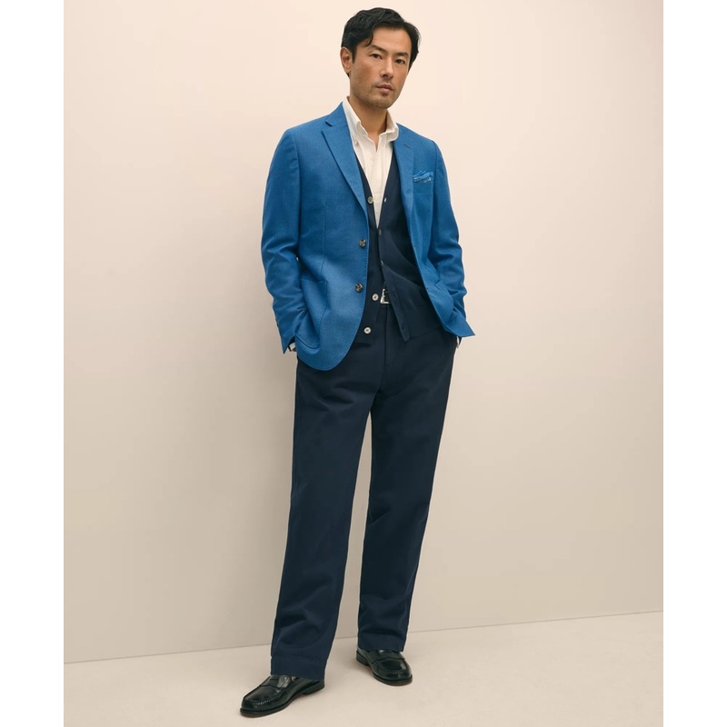 Slim Fit Sport Coat in Hopsack Wool