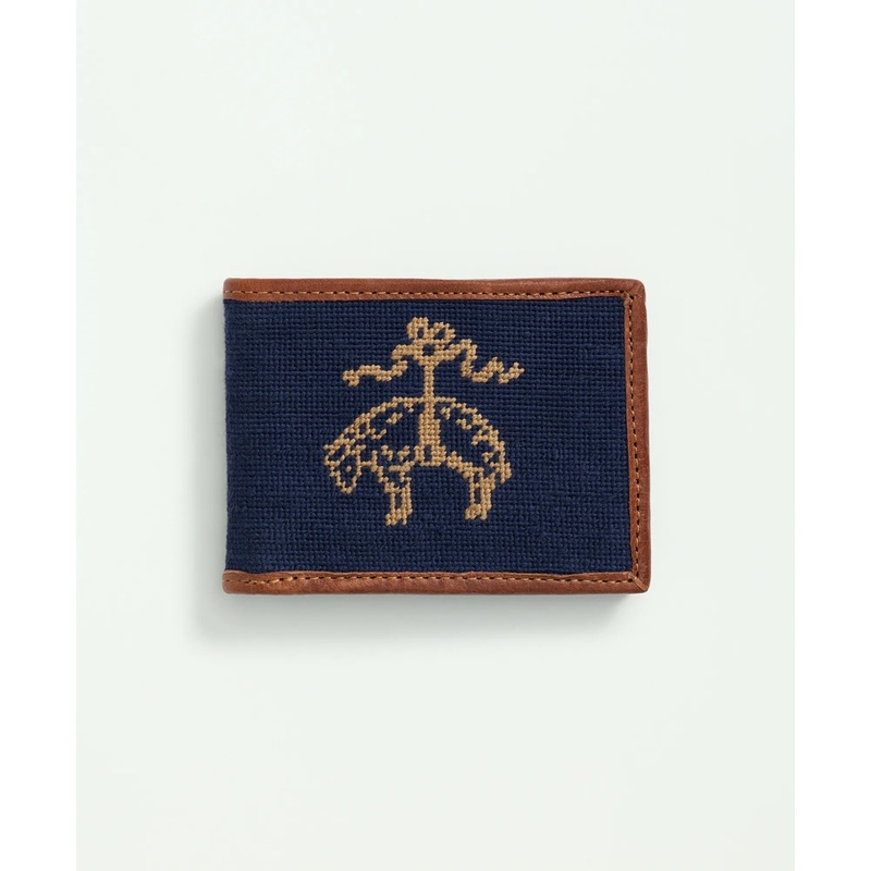 Smathers & Branson Cotton Needlepoint Billfold Wallet