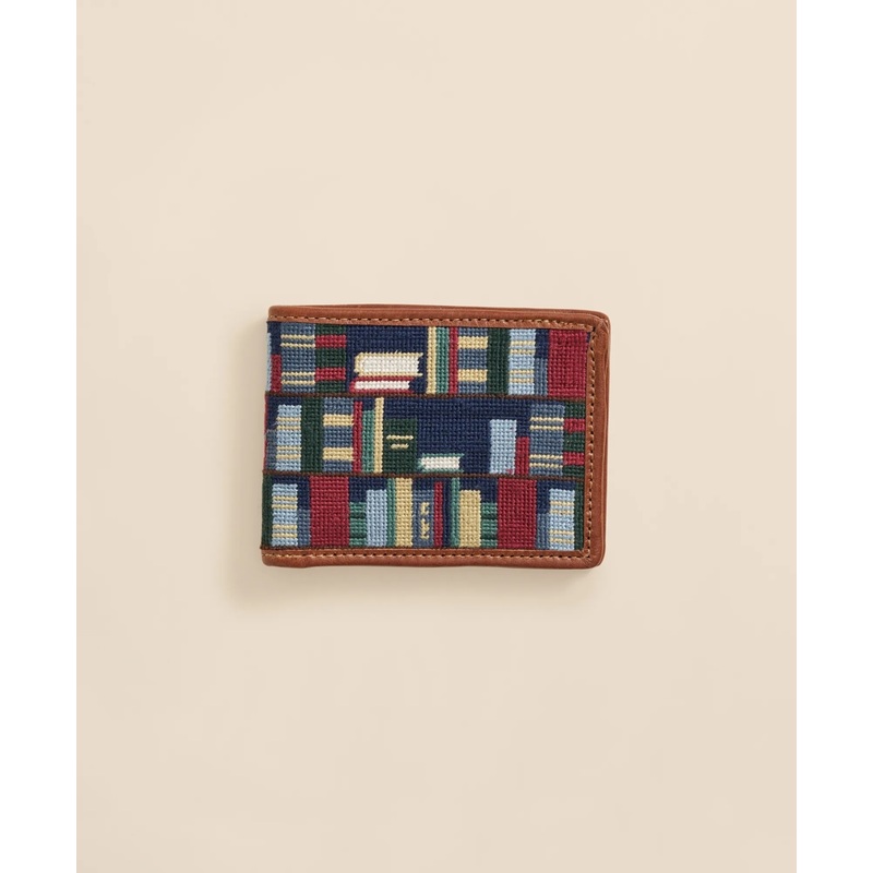 Smathers & Branson Needlepoint Bookshelf Wallet