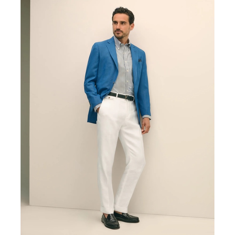 Traditional Fit Sport Coat in Hopsack Wool