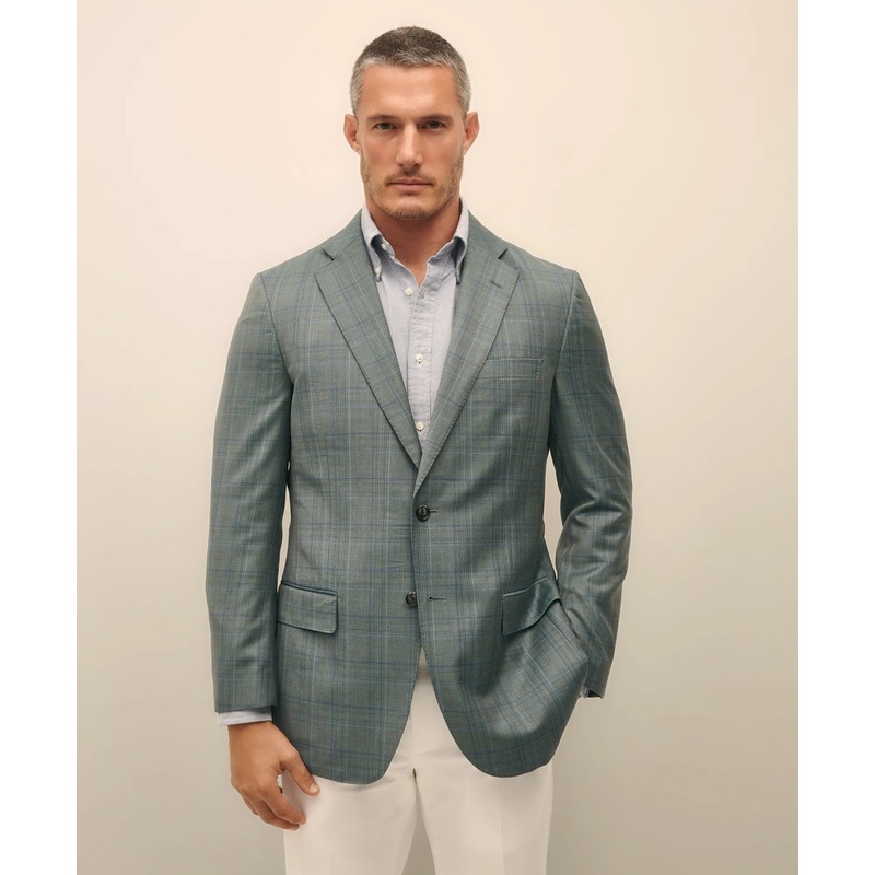Traditional Fit Wool Check Sport Coat