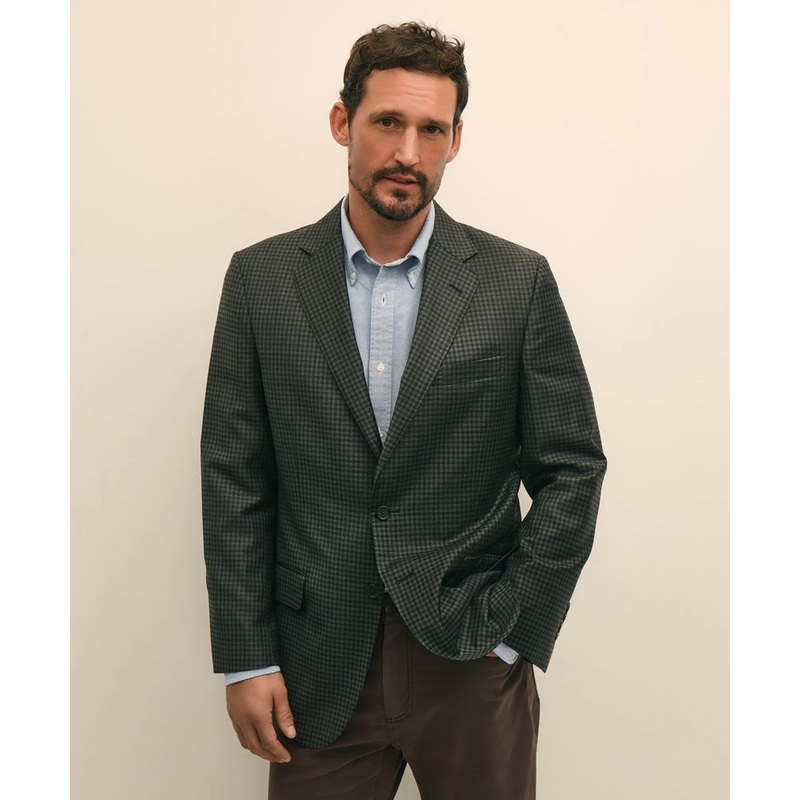 Traditional Fit Wool Gingham Sport Coat
