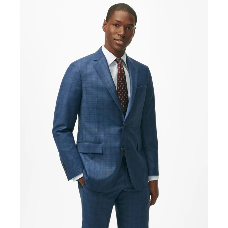 American-Made Classic Fit Multi-Checked 1818 Suit