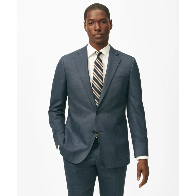 Brooks Brothers Explorer Collection Classic Fit Wool Nailhead Suit Jacket