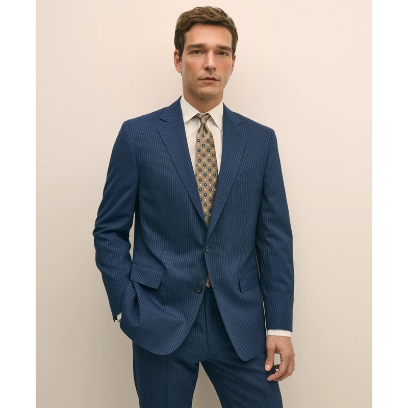 Brooks Brothers Explorer Collection Classic Fit Wool Pinstripe Suit Jacket