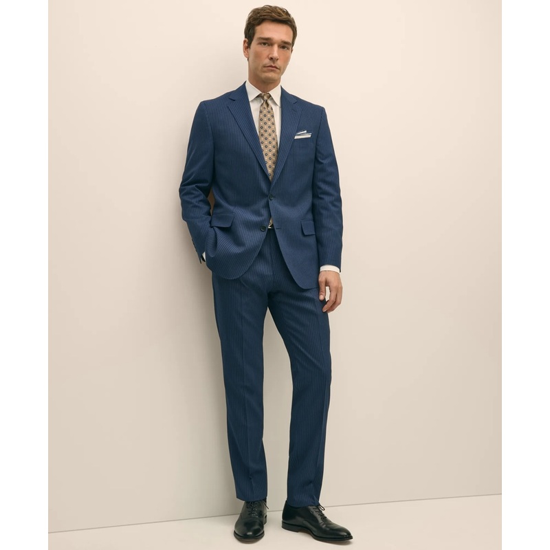 Brooks Brothers Explorer Collection Classic Fit Wool Pinstripe Suit Pants