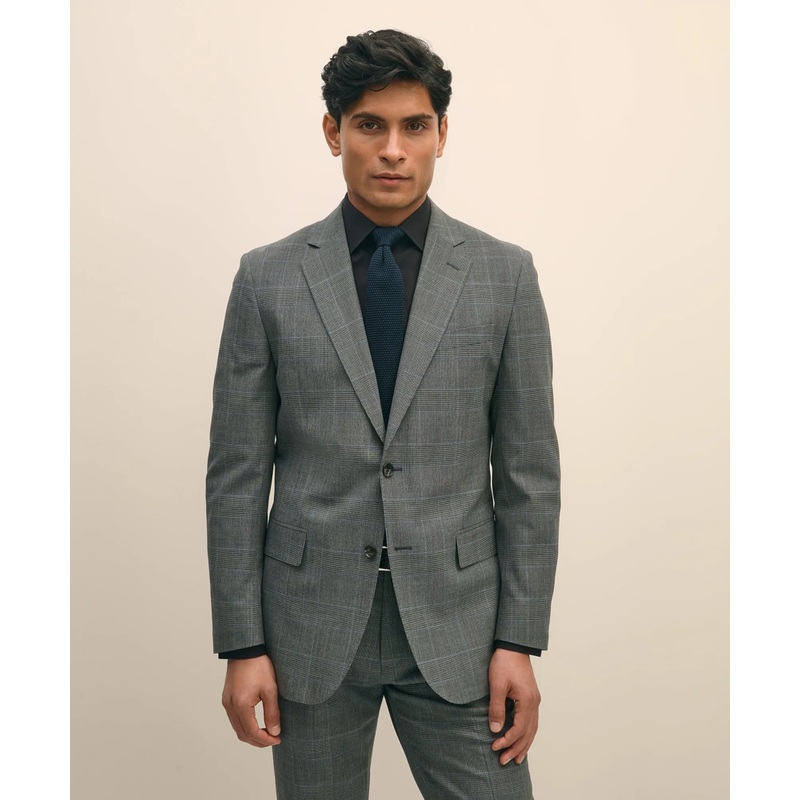 Brooks Brothers Explorer Collection Slim Fit Wool Check Suit Jacket