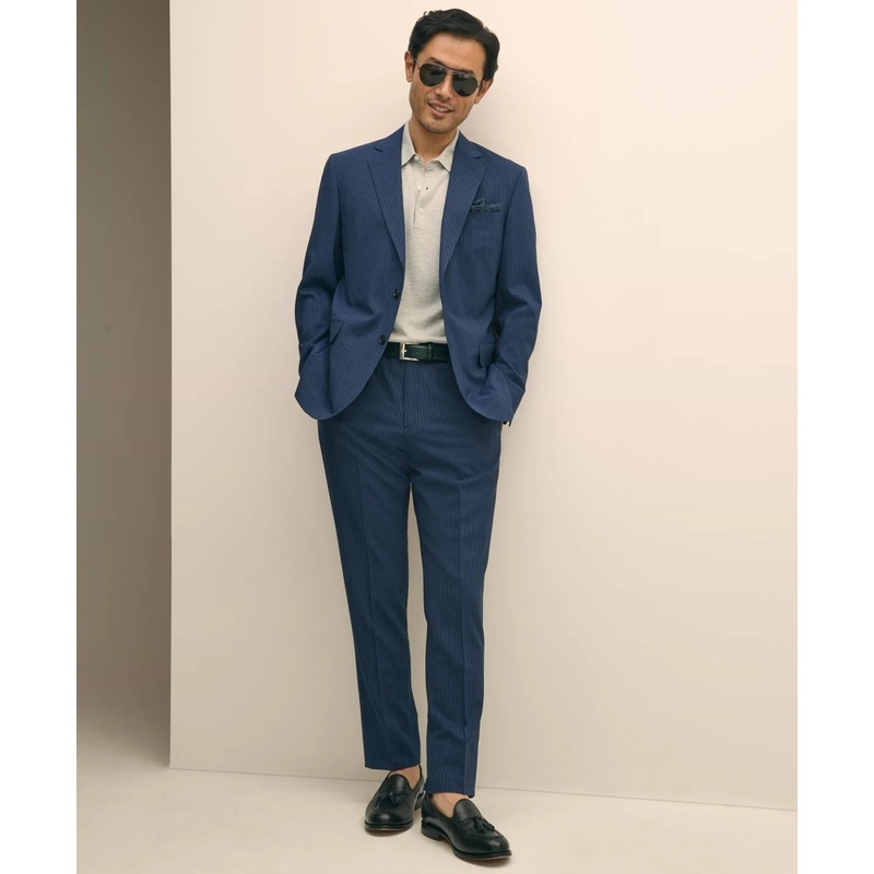 Brooks Brothers Explorer Collection Slim Fit Wool Pinstripe Suit Pants