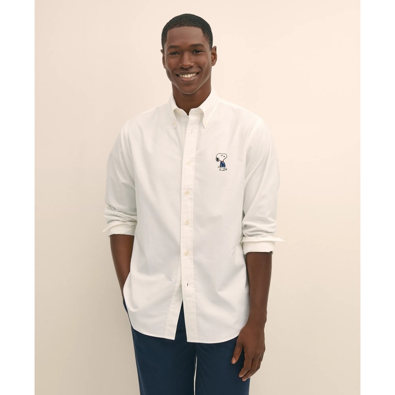 Brooks Brothers X PEANUTS Traditional Fit Cotton Oxford Button-Down Collar, Sport Shirt