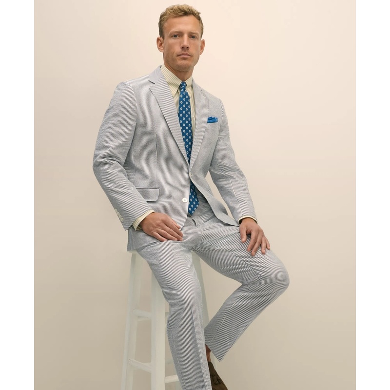 Classic Fit Cotton Seersucker 1818 Suit
