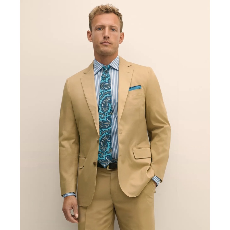 Classic Fit Stretch Cotton Twill Suit Jacket
