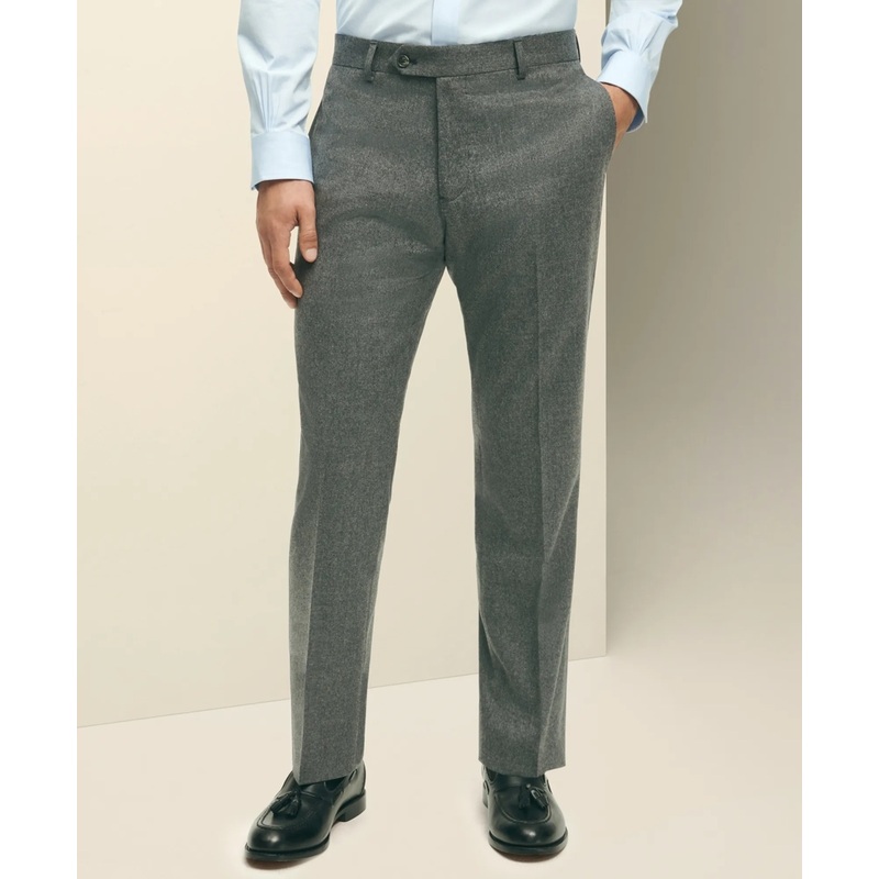 Classic Fit Wool Flannel Dress Pants