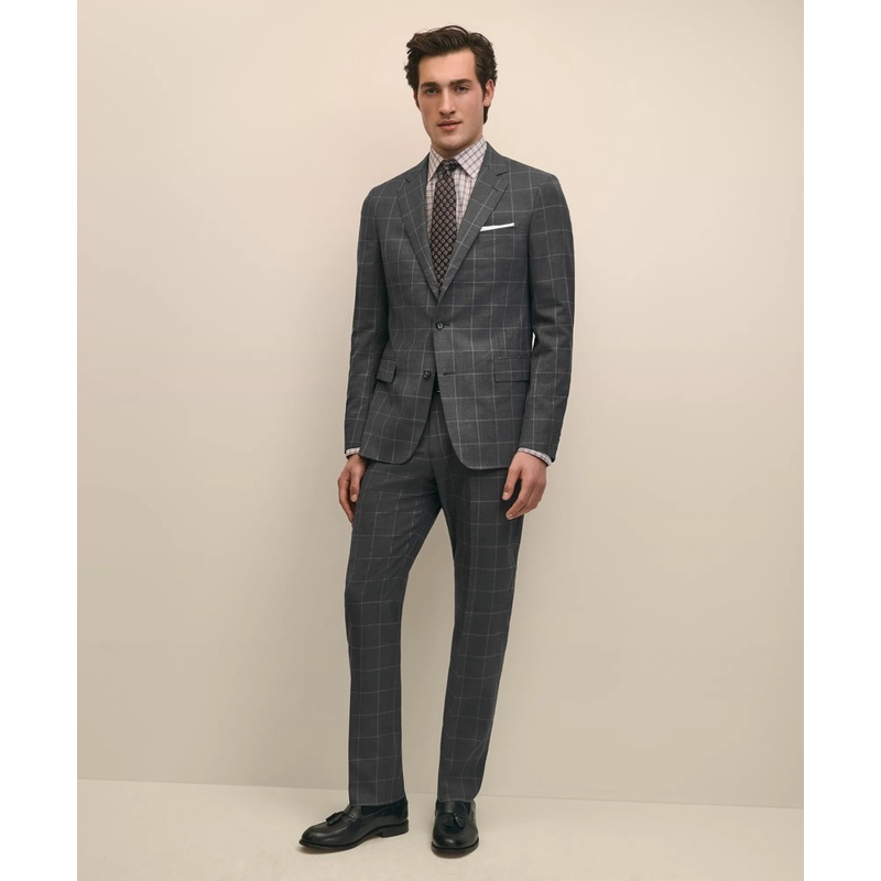 Classic Fit Wool Windowpane 1818 Suit