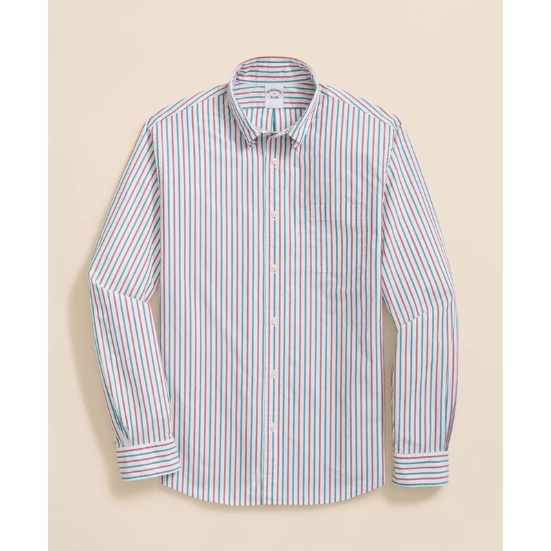 Friday Shirt, Poplin Holiday Stripe