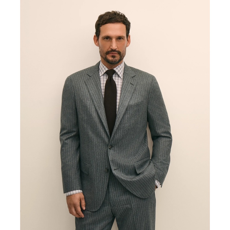 No. 1 Sack Suit in Pinstripe Wool Flannel