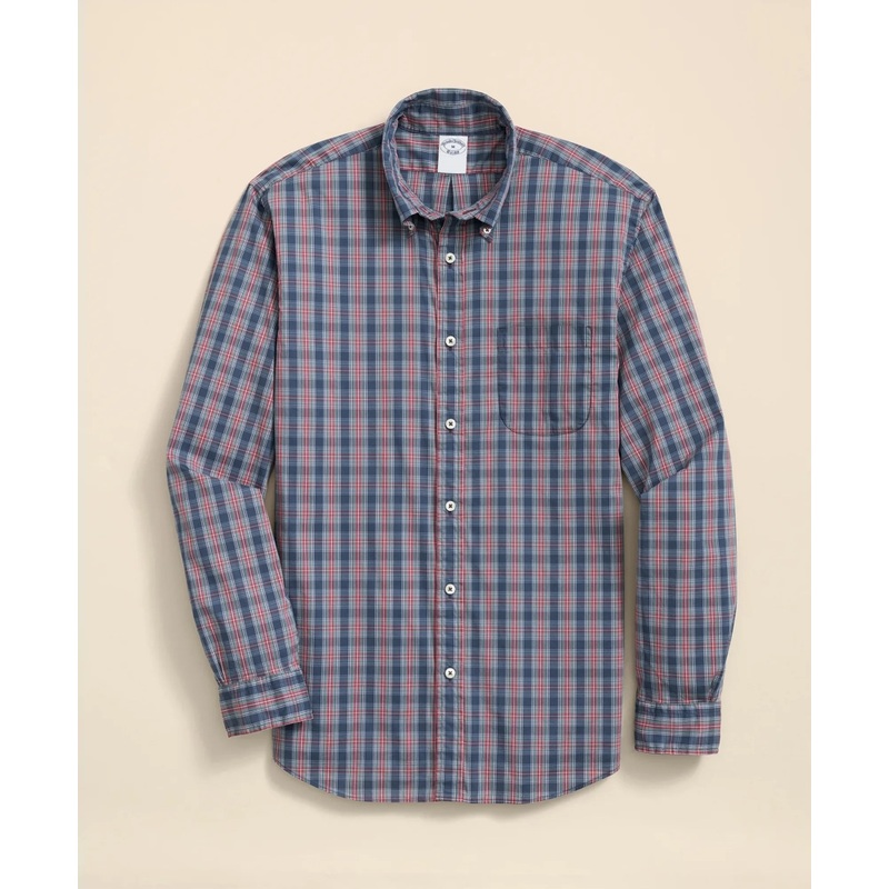Performance Series Stretch Polo Button-Down Collar, Tartan Sport Shirt