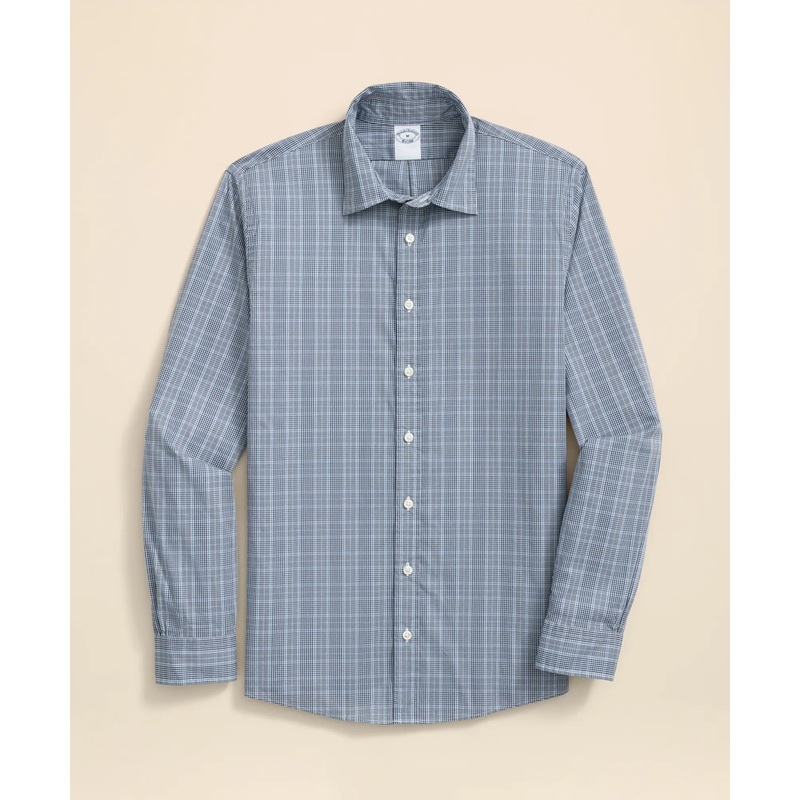 Performance Series Stretch Spread Collar, Glen Plaid Sport Shirt