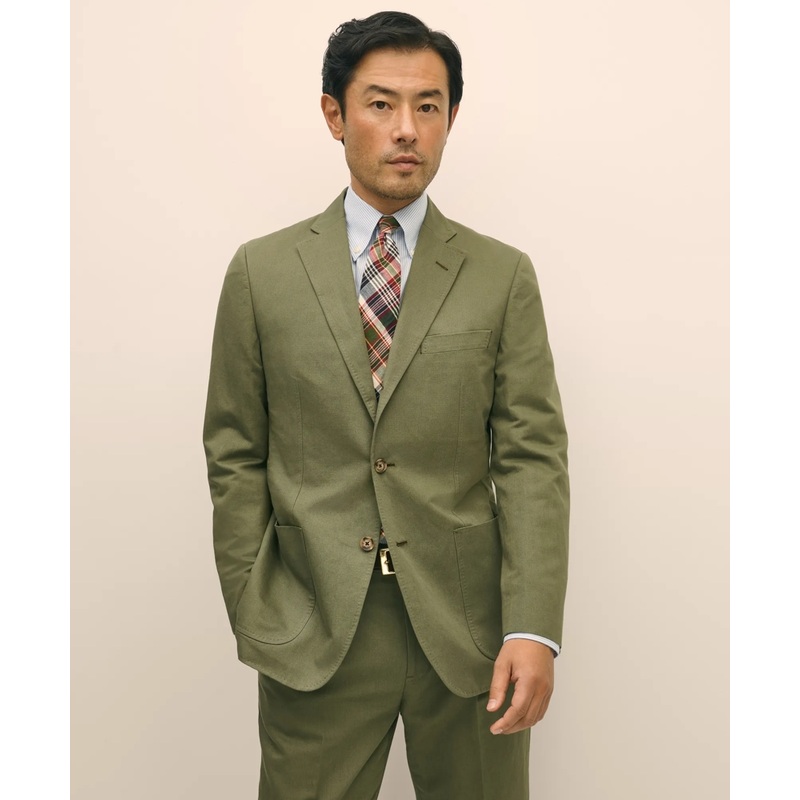 Slim Fit Fine Twill Washed Linen-Cotton Suit Jacket