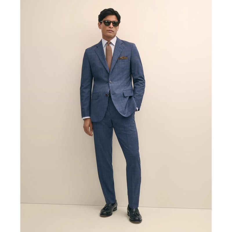 Slim Fit Wool Checked 1818 Suit