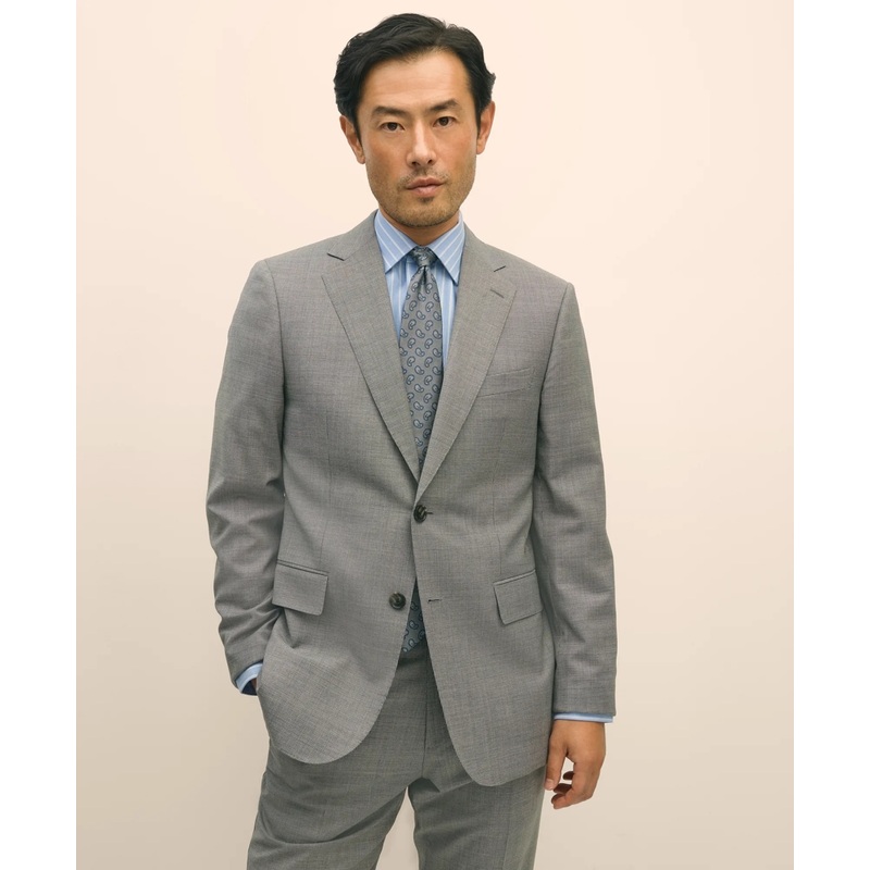 Slim Fit Wool Mini Houndstooth 1818 Suit