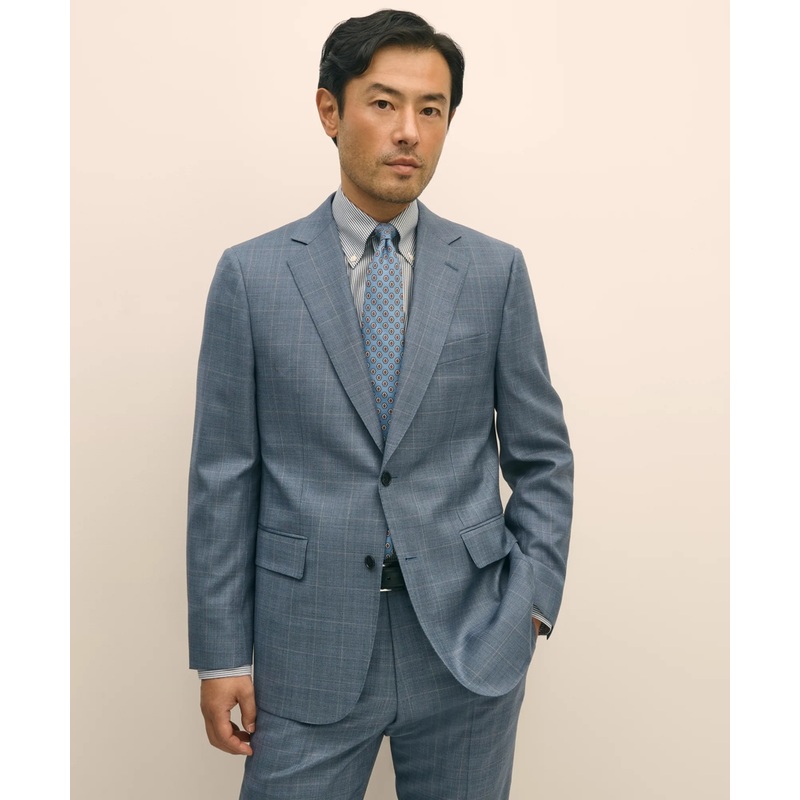 Slim Fit Wool Overcheck 1818 Suit