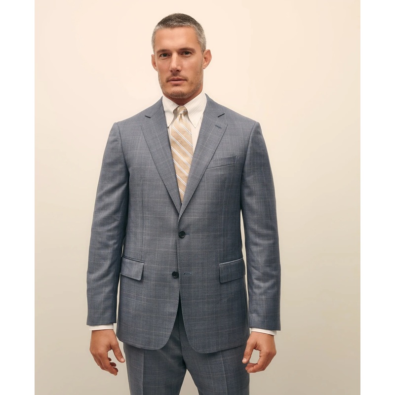 Traditional Fit Wool Overcheck 1818 Suit