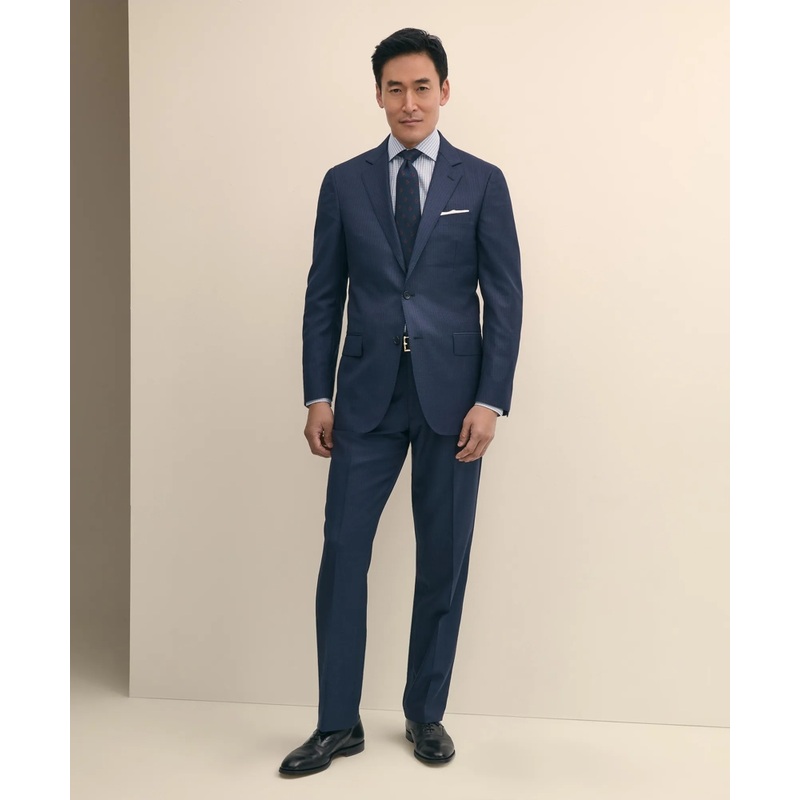 Traditional Fit Wool Pinstripe 1818 Suit