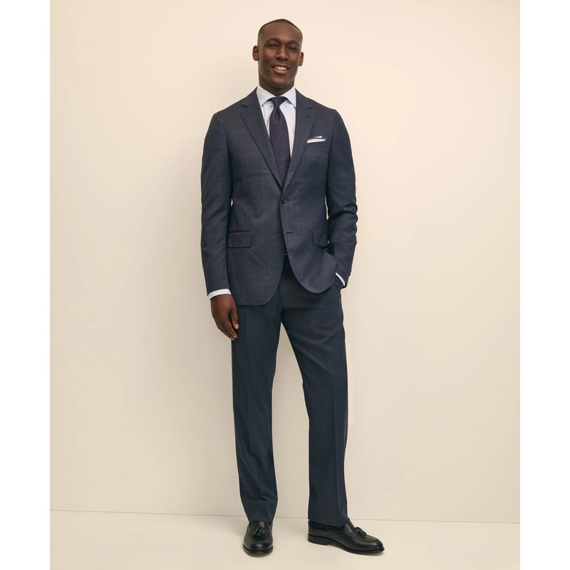 Traditional Fit Wool Windowpane 1818 Suit