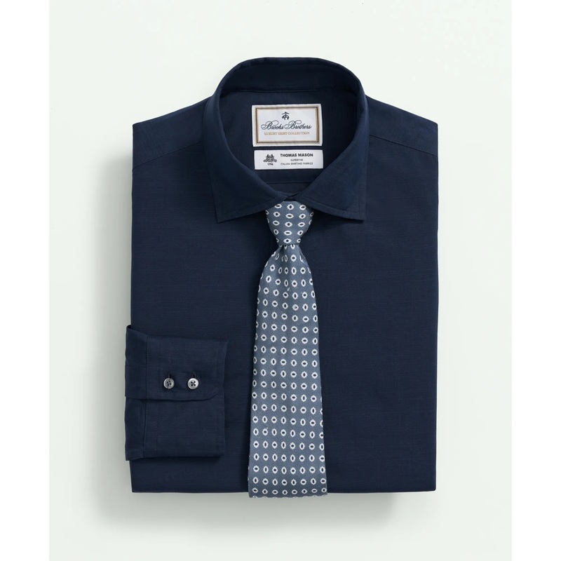 Brooks Brothers X Thomas Mason Cotton-Linen English Collar, Dress Shirt