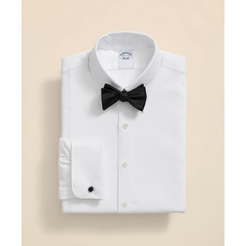 Cotton Oxford Button-Down Collar, Pique Bib Tuxedo Shirt