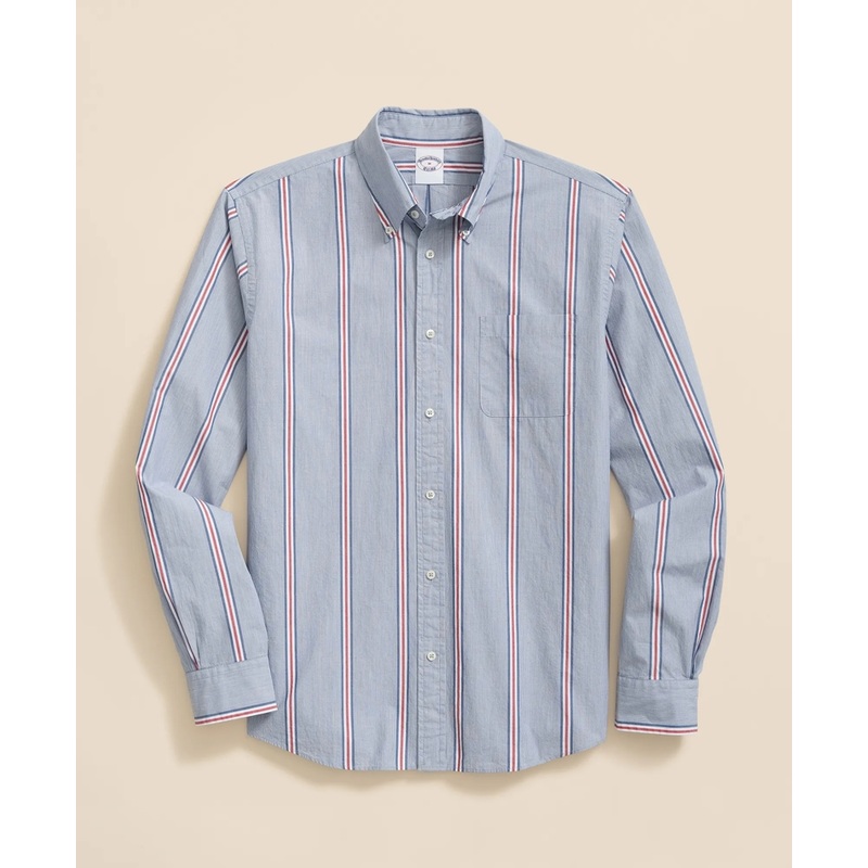 Friday Shirt, Poplin Ribbon Stripe