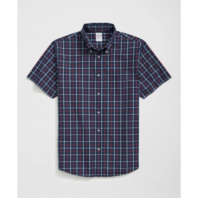 Friday Shirt, Short-Sleeve Poplin Windowpane