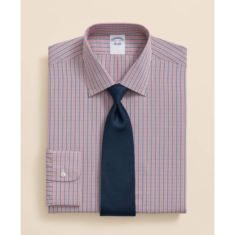 Pure Supima Cotton Regular-Finish Ainsley Collar, Ground Check Dress Shirt