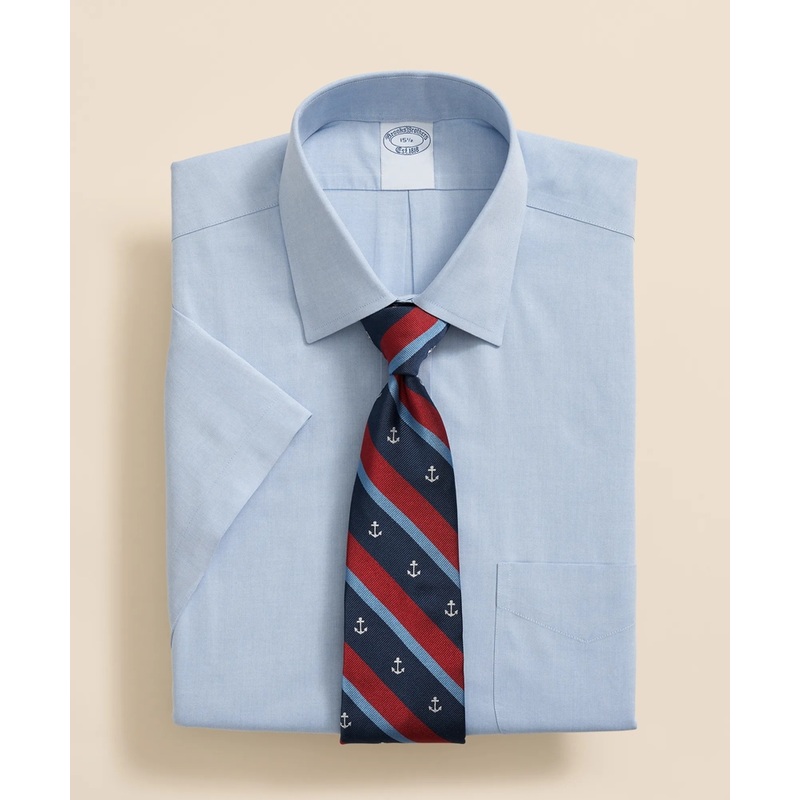 Stretch Supima Cotton Non-Iron Ainsley Collar, Short-Sleeve Dress Shirt