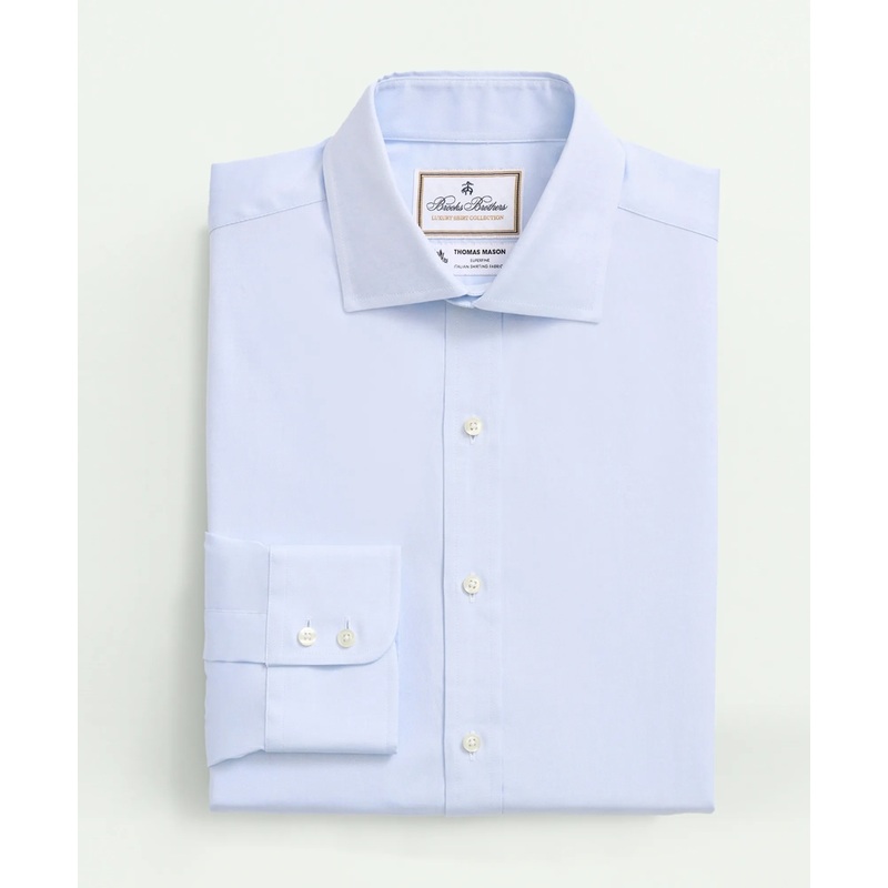 Brooks Brothers X Thomas Mason Cotton Pinpoint Oxford English Collar Dress Shirt