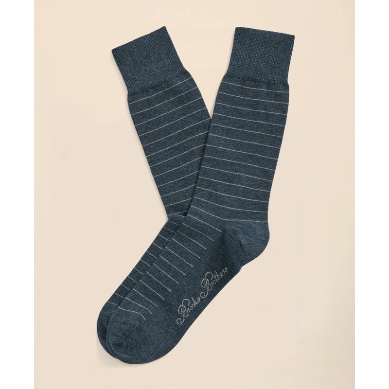 Cotton Blend Striped Socks