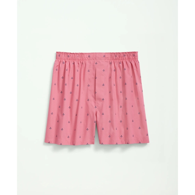 Cotton Broadcloth Anchor Print Boxers