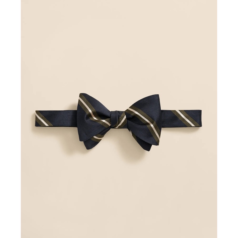 Rep Stripe Silk Bow Tie