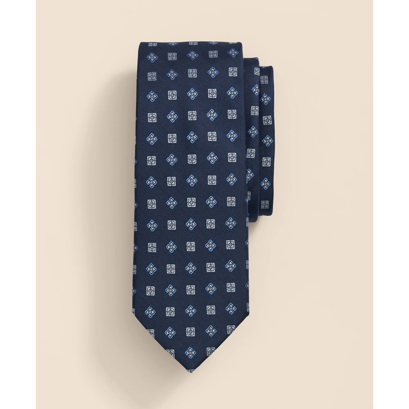 Silk Alternating Four-Petal Flower Tie