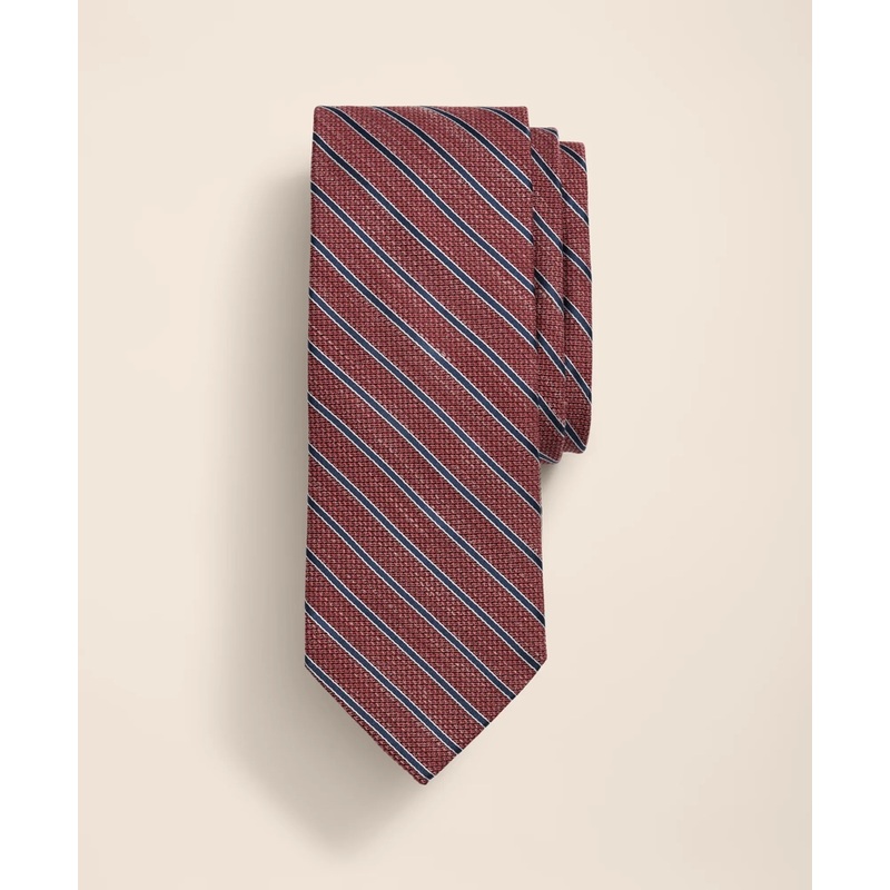 Silk-Linen Mini BB#2 Striped Tie