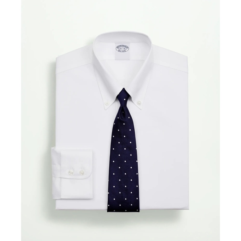 Stretch Supima Cotton Non-Iron Twill Button-Down Collar Dress Shirt