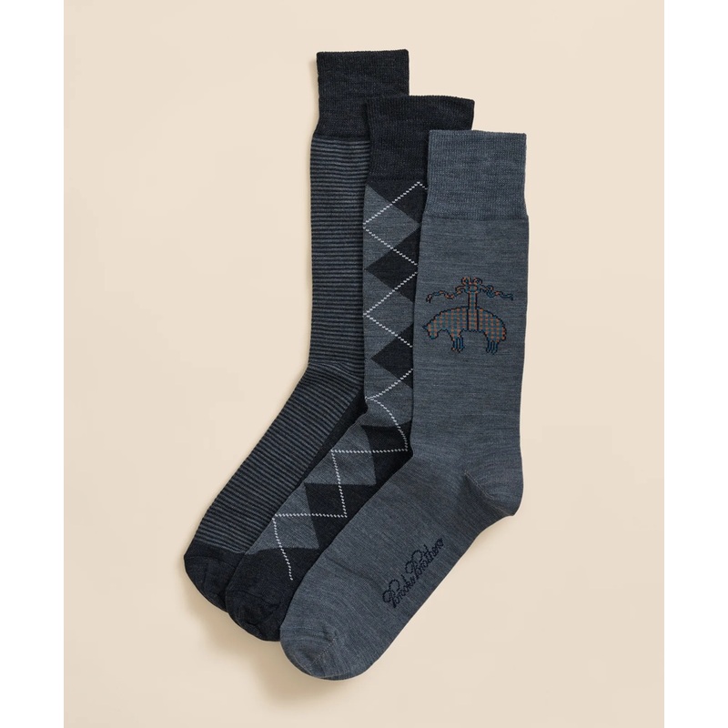 Wool-Blend Socks Patterned Gift Box
