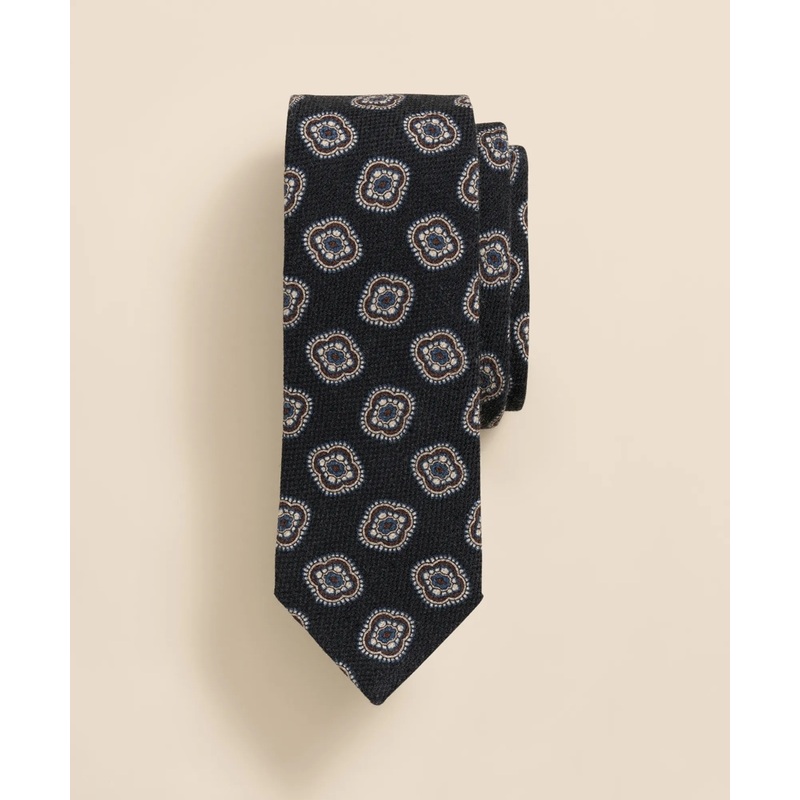 Wool-Silk Large Medallion Tie