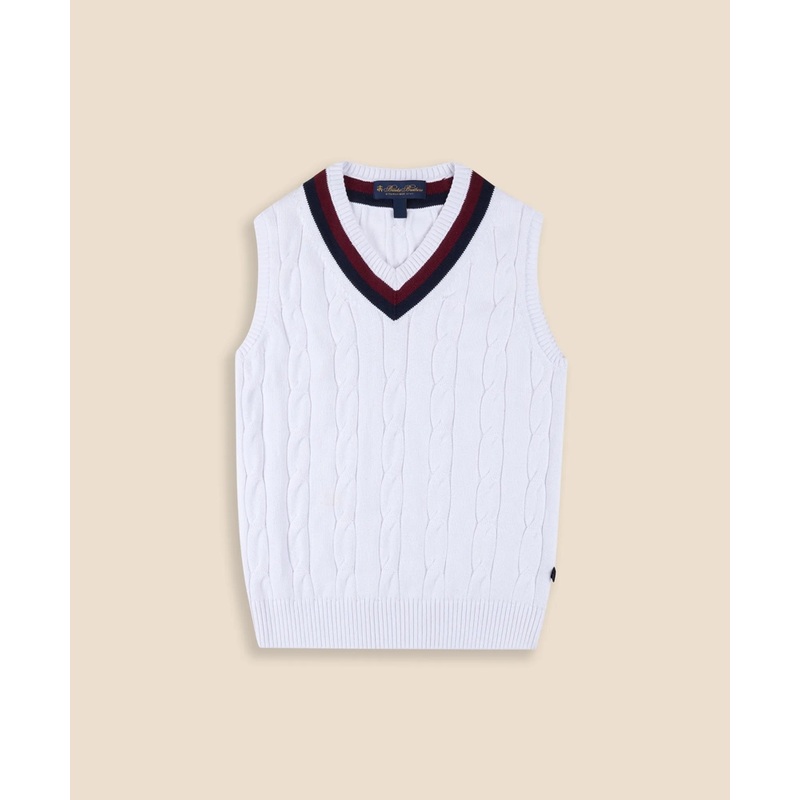 Boys Classic Cable Knit Tennis Vest