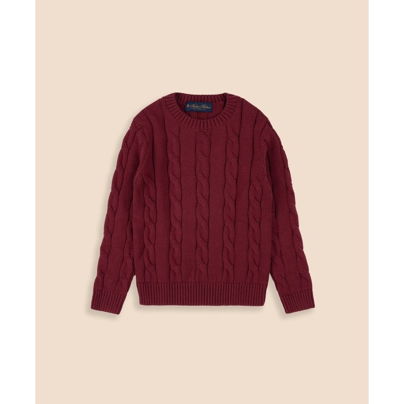 Boys Cotton Cable Sweater