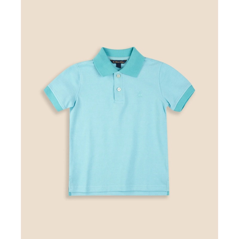 Boys Stretch Cotton Contrast Pique Polo Shirt